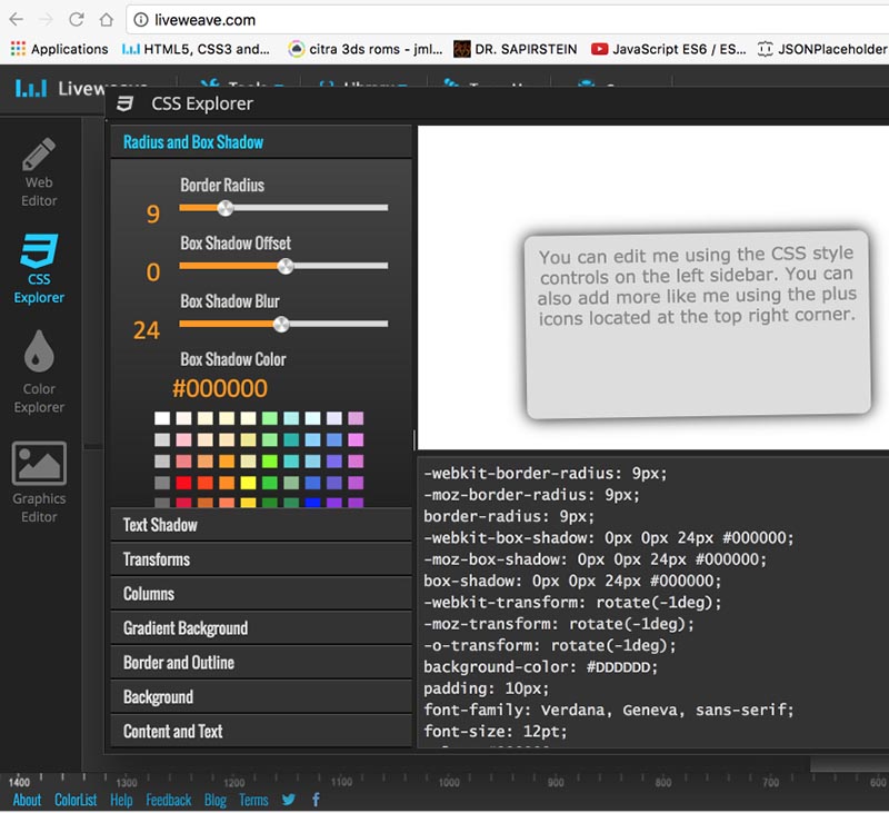 Liveweave Code Editor Example.