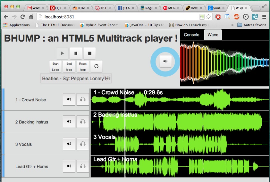 Multitrack audio player.