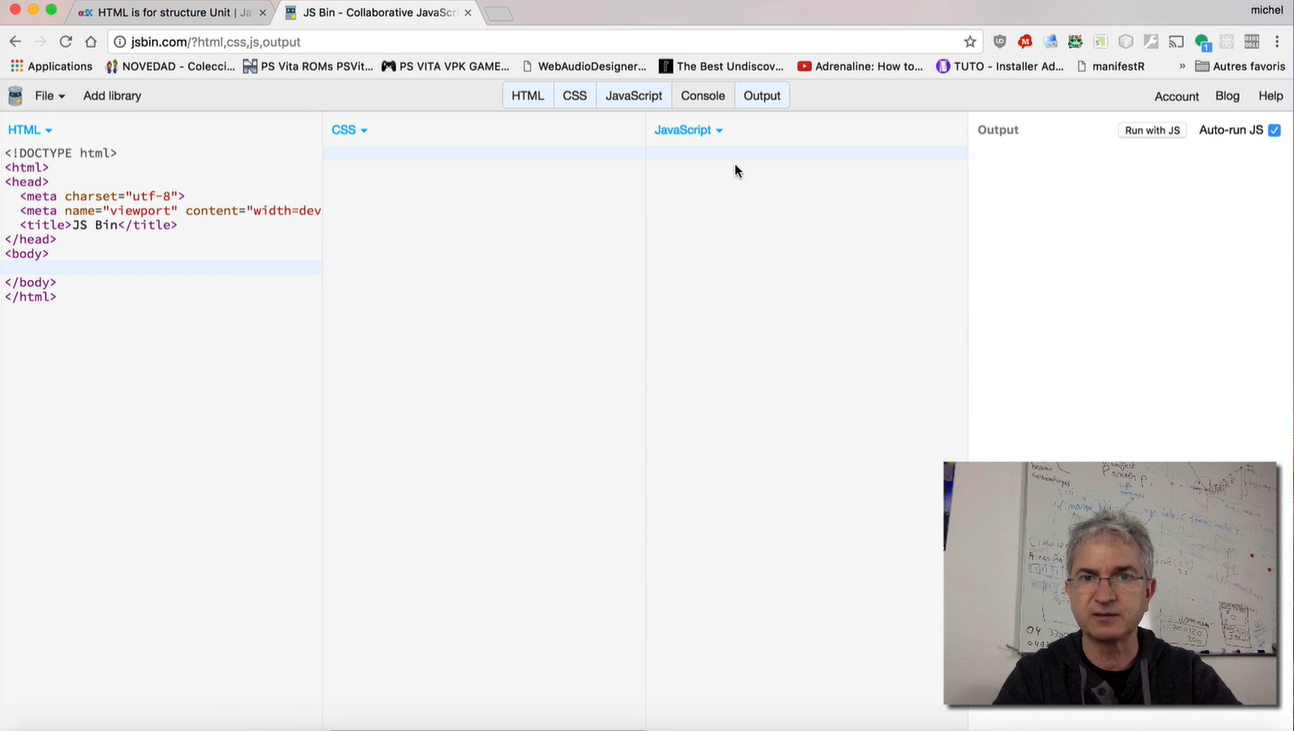 JSBin live coding.