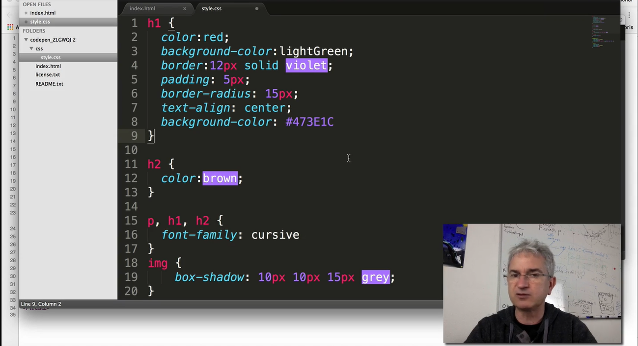 Example CodePen: Update CSS Rules.