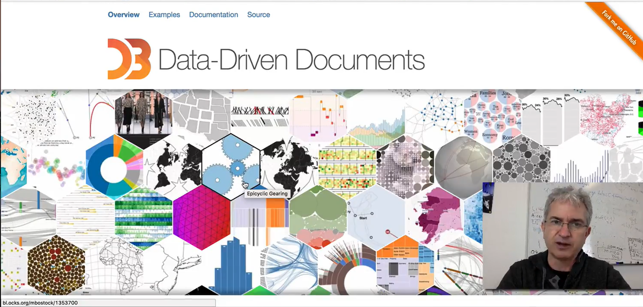 JS data driven documents (d3) library.