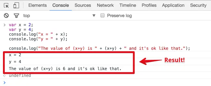 CodePen: if block is true, let a=4.