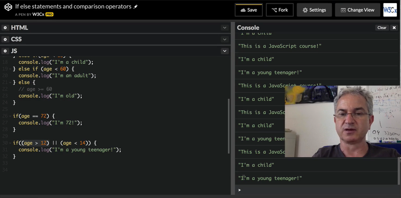 CodePen; example using OR operator (||).