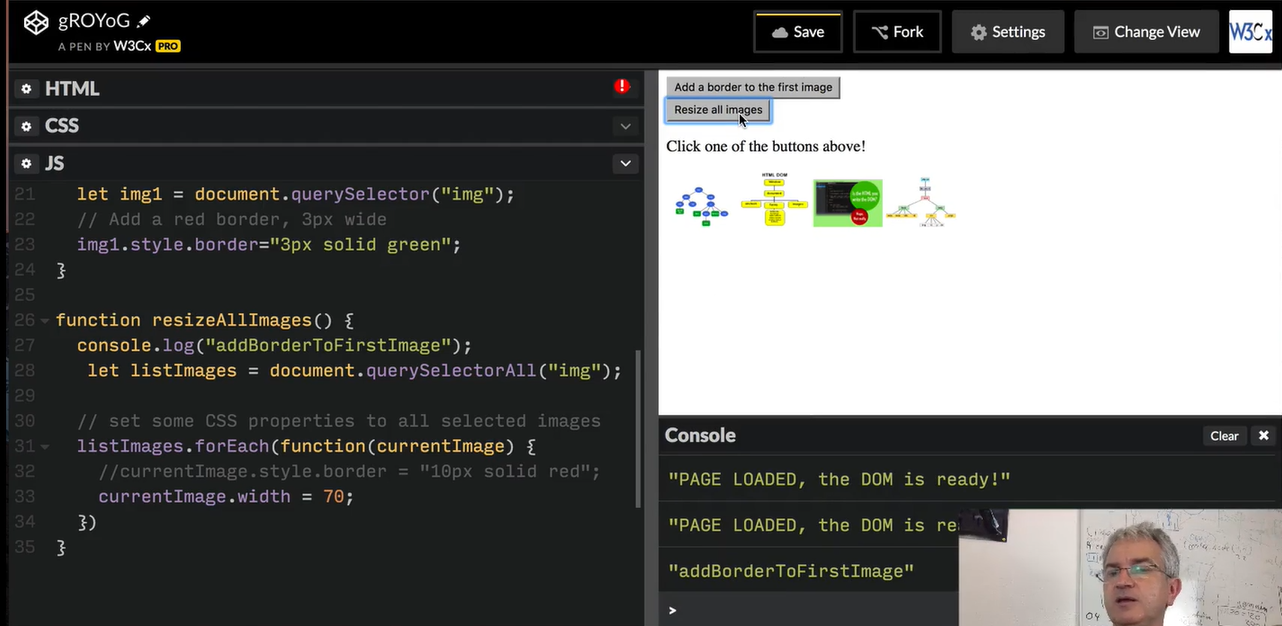 New function: resizeAllImages.