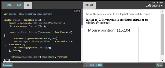 CodePen: position and size in viewport.