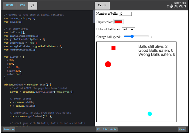 CodePen: adding input fields.