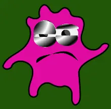 A monster in the shape of a bacteria.