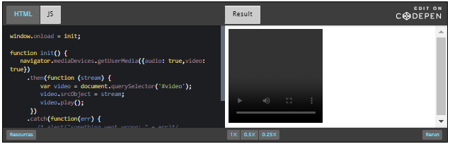 CodePen: using callback promise, #2.