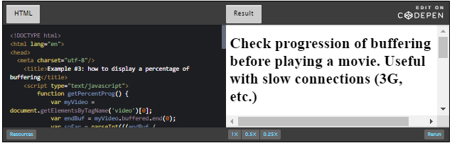 CodePen: check progress of buffering.