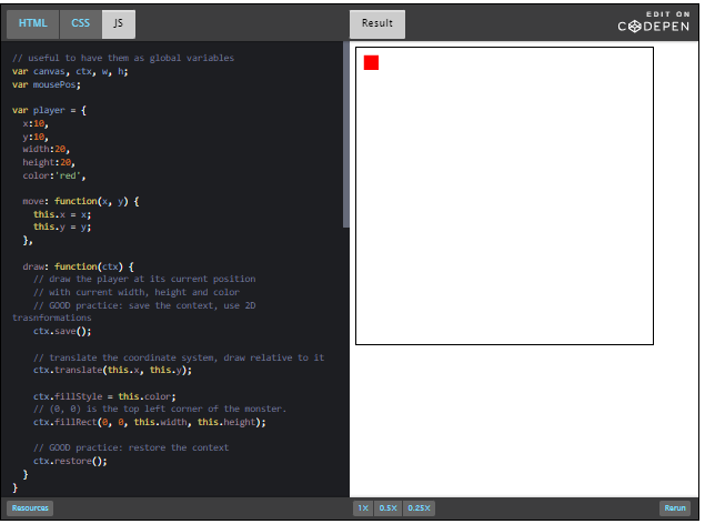 CodePen: 'this' example.