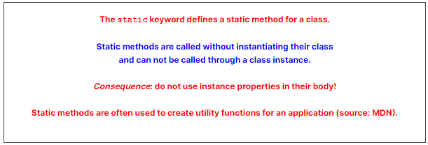 The static keyword.